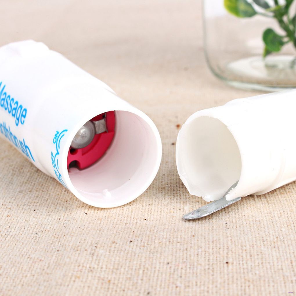 (Hàng Mới Về) Bàn Chải Đánh Răng Điện Mát Xa Chống Thấm Nước Kèm 2 Đầu Thay Thế