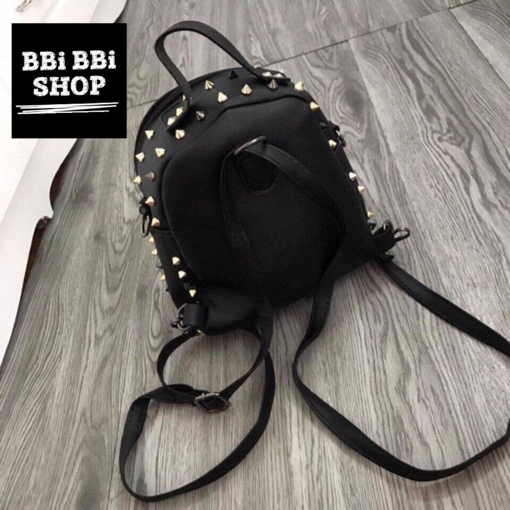 Balo Đinh Tán Vàng Đen gồm 2 mẫu đinh // đeo balo // đeo chéo