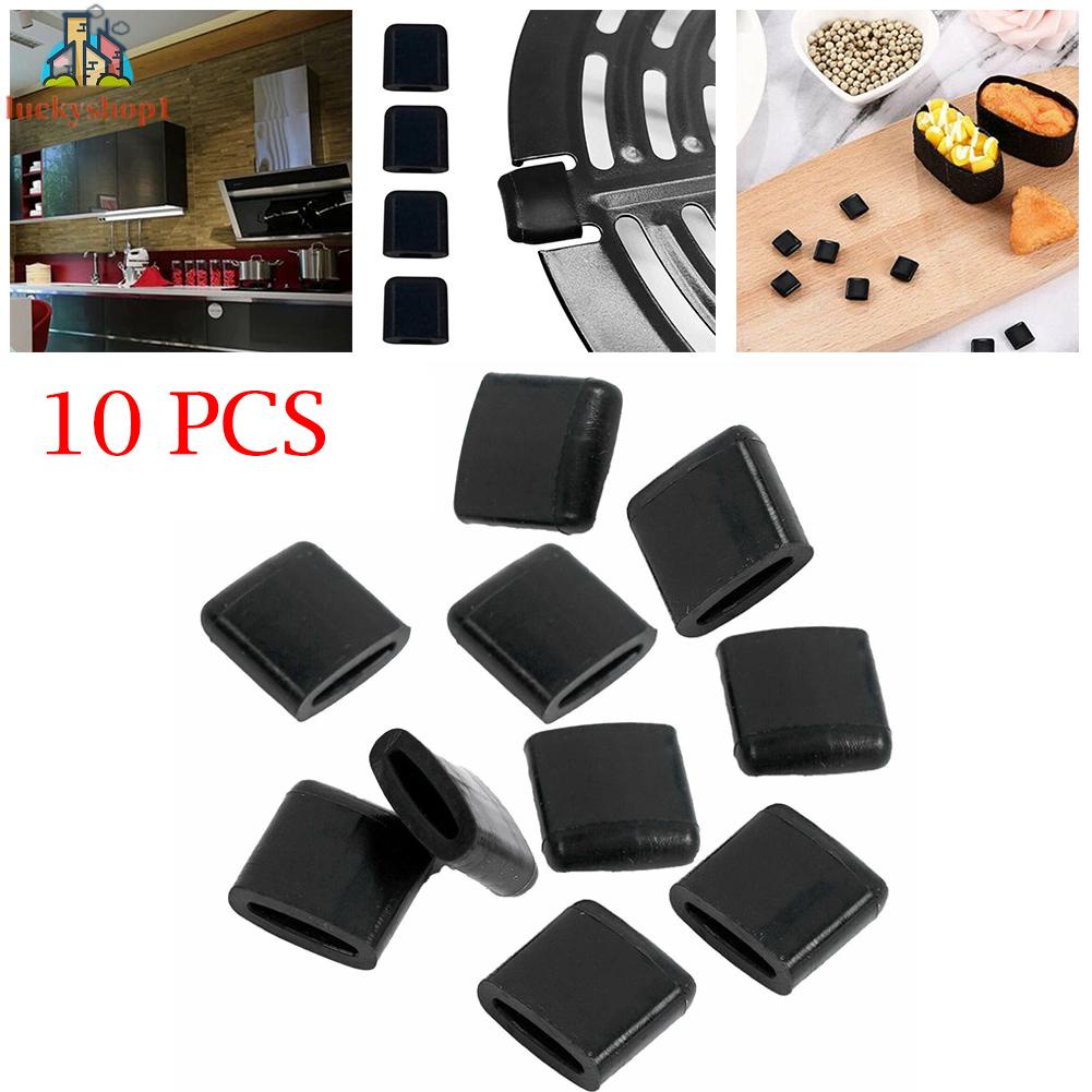 Không có nồi chiên chống trầy xước bảo vệ nắp cao su phụ kiện nồi chiên không khí tấm BBQ tấm lót silicone tay áo bảo vệ tay áo 10 cái gói