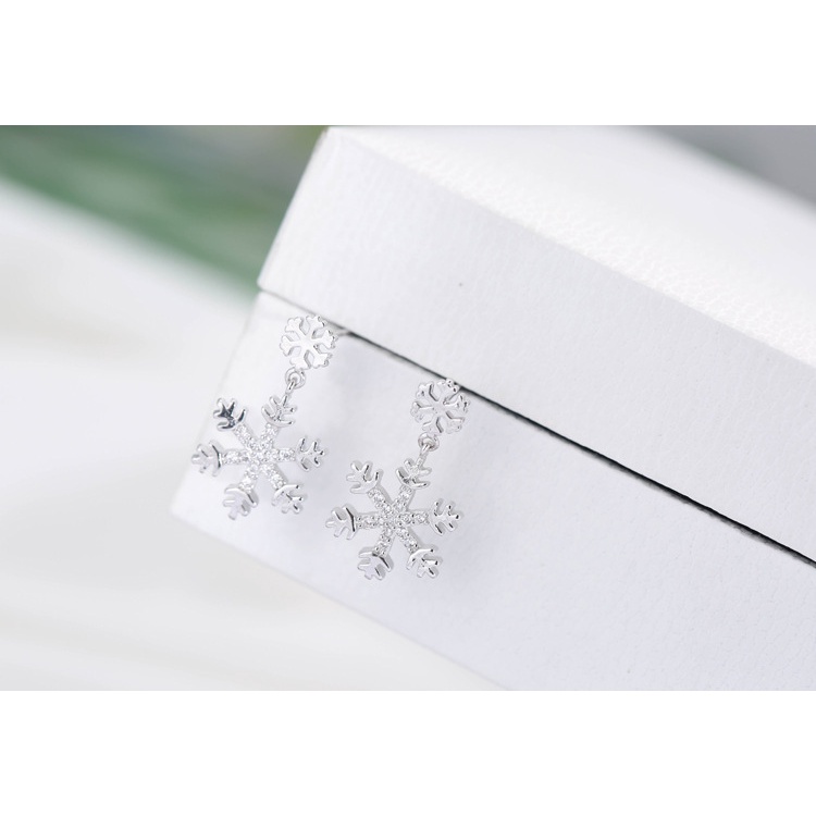Bông tai Bạc 925 Hoa tuyết dễ thương - Rực Rỡ shop .