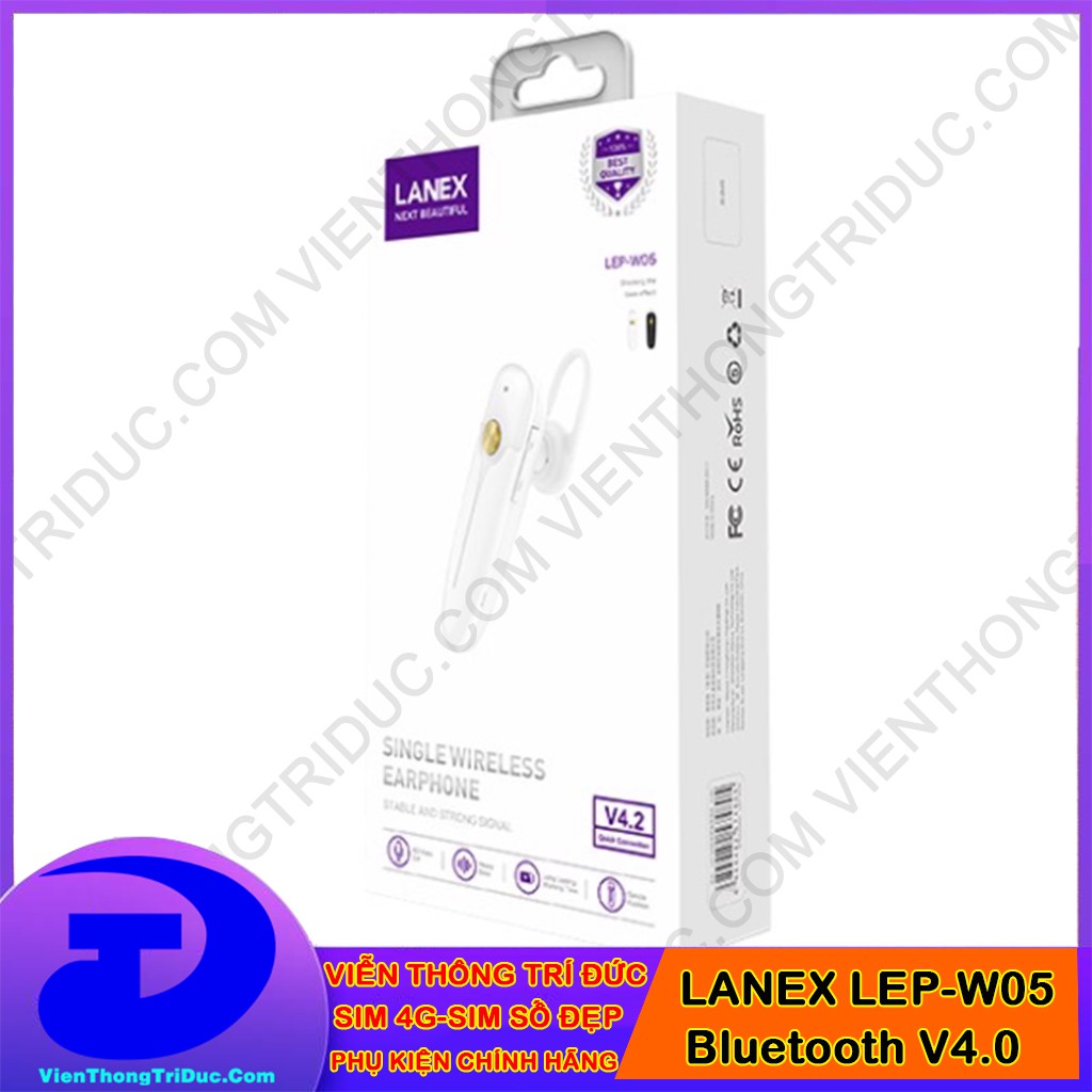 Tai Nghe Bluetooth Giá Rẻ Hoco E36 / Lanex LEP-W05 -  Bluetooth V4.0 - Thiết Kế Đẹp -Âm Thanh Hay -Nghe Nhạc 8 Giờ