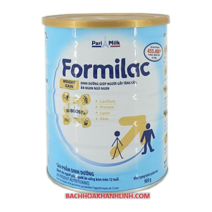 Sữa formilac weight gain lon 900g. Dinh dưỡng giúp người gầy tăng cân