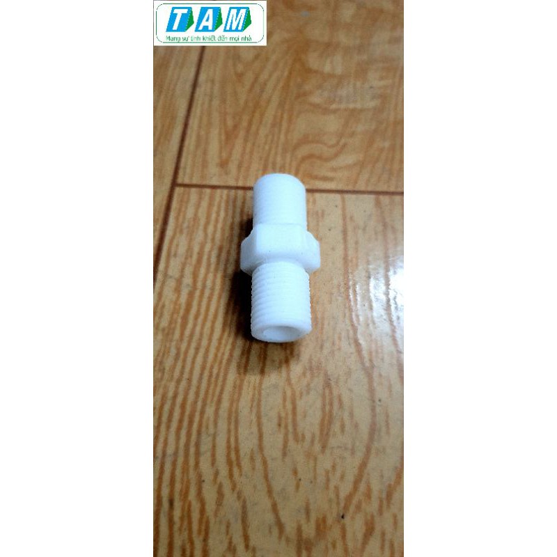 Nối thẳng 2 đầu ren ngoài 13 - 13 nối ly lọc, cốc lọc 10 inch máy lọc nước RO