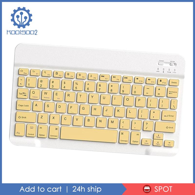 Bàn Phím Bluetooth 10-inch Koolsoo2 Màu Hồng Tiện Dụng Cho Máy Tính Bảng / Laptop / Máy Tính Để Bàn / Notebook