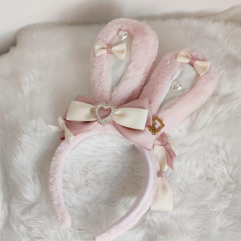 Băng Đô Cài Tóc Hình Tai Thỏ Dễ Thương Dành Cho Nữ