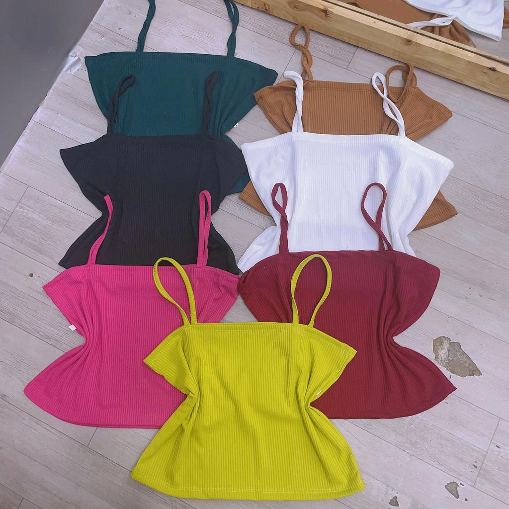 Áo Dây Bigsize Nữ,Áo Croptop Kiểu 2 Dây Dáng Ôm Đi Biển Vải Gân Tăm Co Giãn Thoải Mái Mặc Mát Mã G118