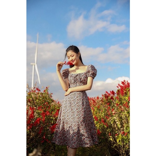 Váy Dahlia square neck size S