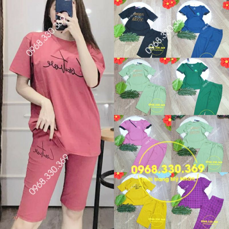 Set đồ bộ cotton lửng sọc nhiều màu đẹp