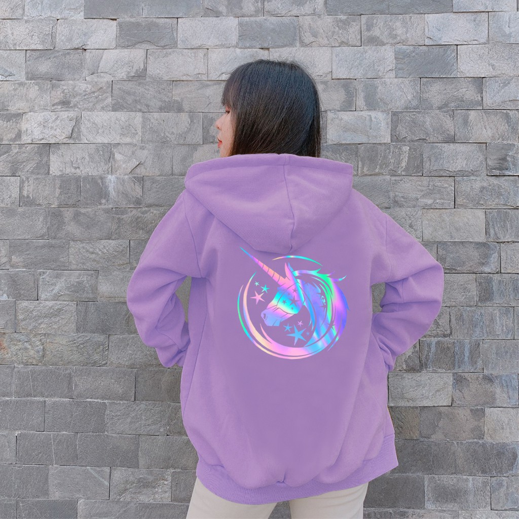 Aó khoác nỉ Hoodie phản quang Kỳ Lân, Áo khoác nỉ nam nữ họa tiết hình cá tính - PQ37KN | BigBuy360 - bigbuy360.vn