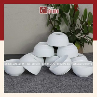 Bát ăn cơm men trắng Bát Tràng