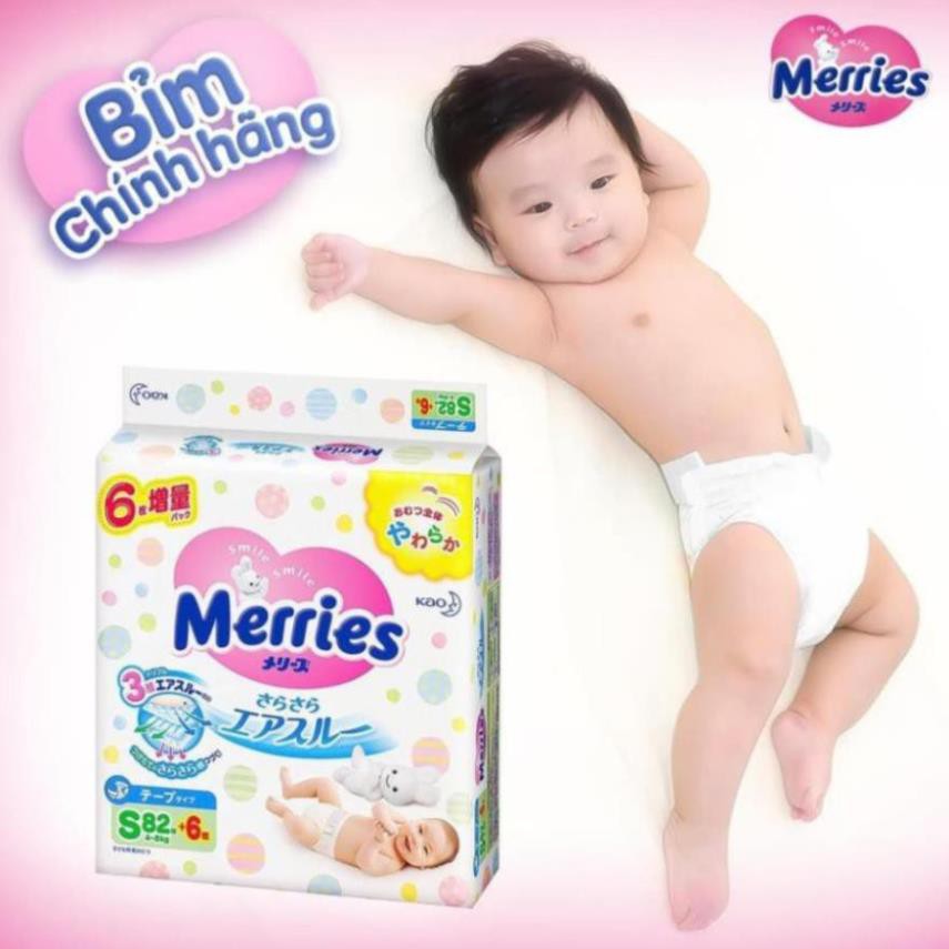 Tã Bỉm Merries Chính Hãng - Tã Dán/Quần Merries Nội Địa Nhật các loại NB96/S88/M68/L50/M64/XL44