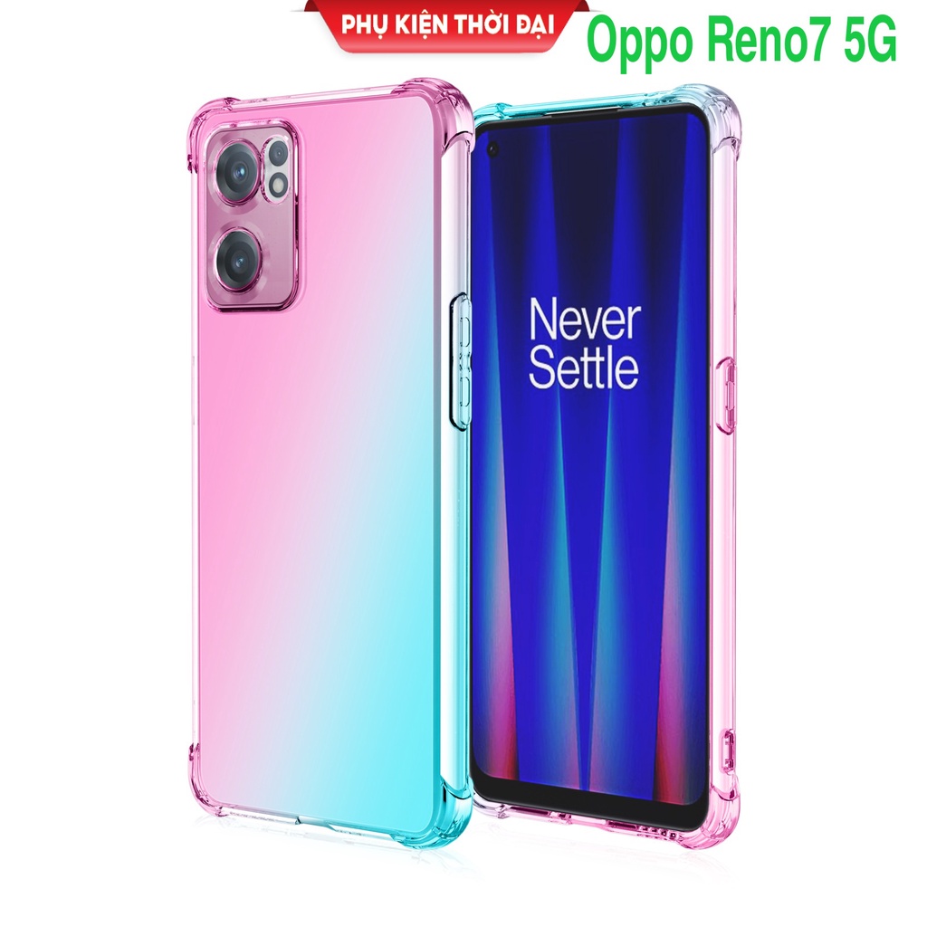 Ốp lưng Oppo Reno 7 5G dẻo đa sắc lồi 4 góc chống sốc chống va đập mạnh thời trang cao cấp