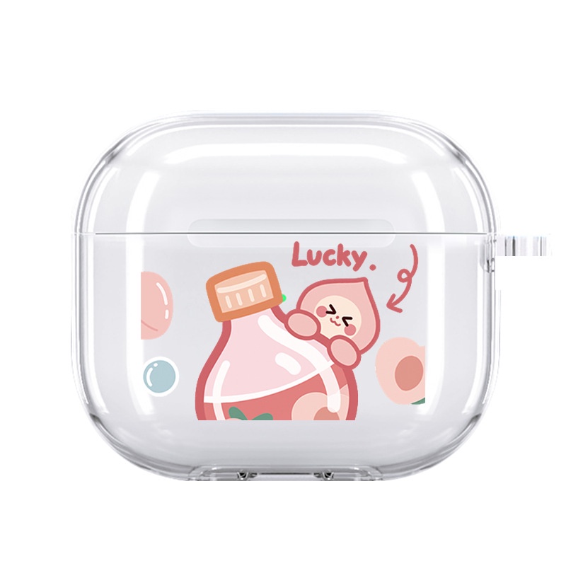 Vỏ Bảo Vệ Hộp Sạc Tai Nghe airpods 1 2 Pro 3rd Generation Pro 1/2 Trong Suốt Chống Sốc Họa Tiết Hoạt Hình Kèm Dây Đeo Kiểu Nhật Hàn
