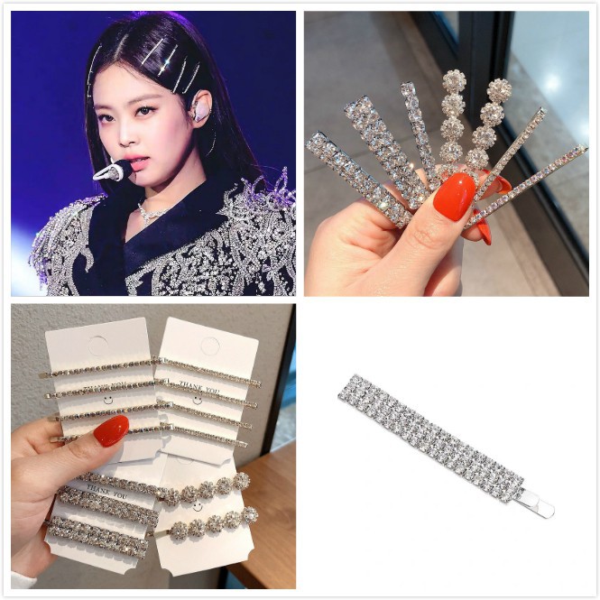  Kẹp Tóc Đính Đá Phong Cách Hàn Quốc