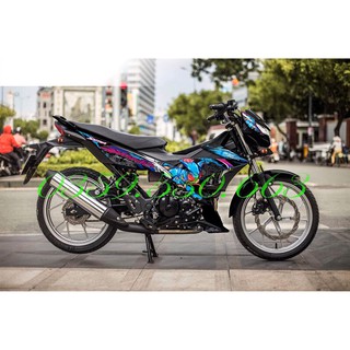 Tem rời Satria xe đen - mẫu Sonic cực ngầu