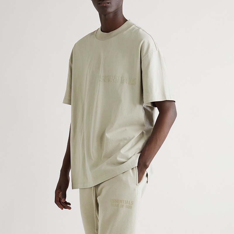 Áo thun FEAR OF GOD FOG ESSENTIALS SS22 Smoke chất liệu vải cotton, Áo tee FOG ESSENTIALS in nhung cao cấp
