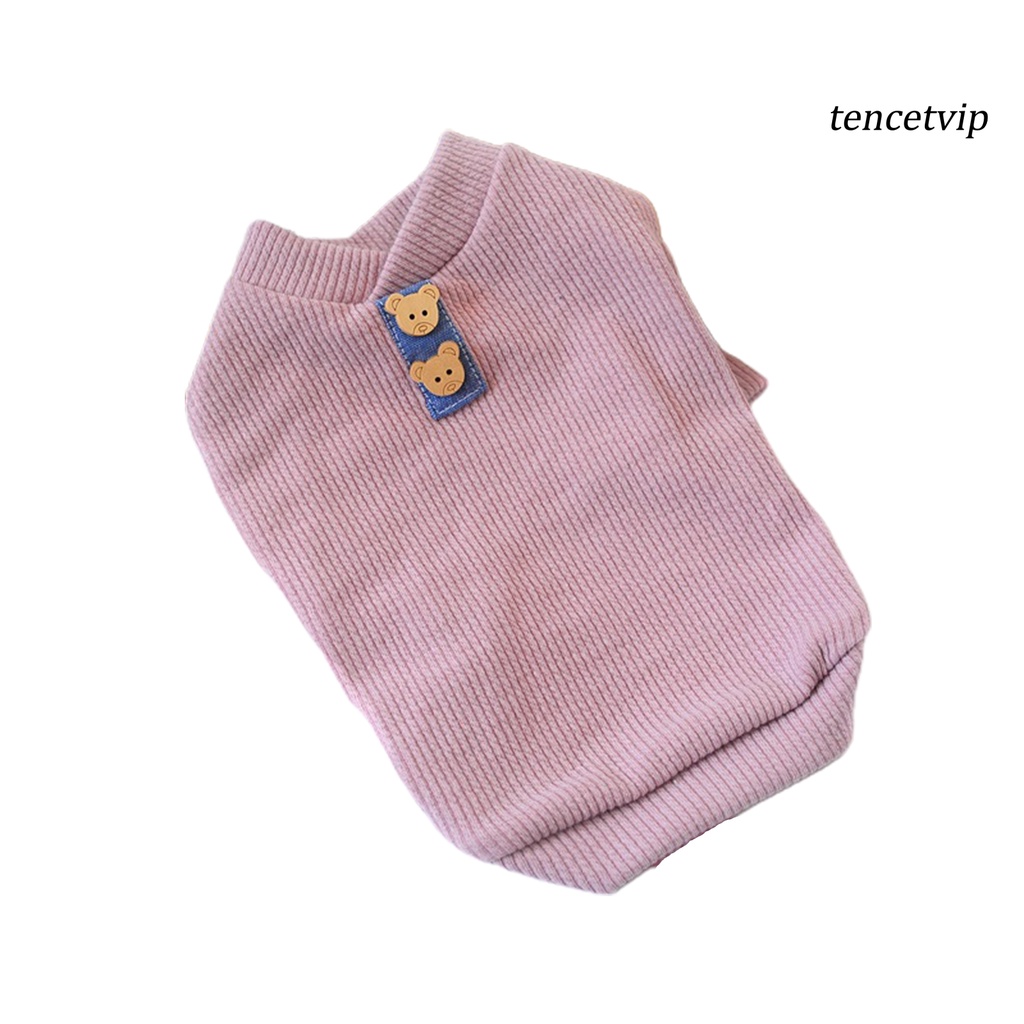 Áo Sweater Cotton Tay Dài Màu Sắc Xinh Xắn Cho Thú Cưng