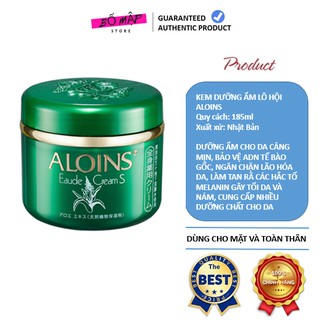 [SALE] [CAM KẾT 100% CHÍNH HÃNG] Kem dưỡng ẩm lô hội ALOINS EAUDE CREAM S Nhật Bản 185g