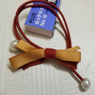 Thun cột tóc Hàn Quốc kết nơ 02