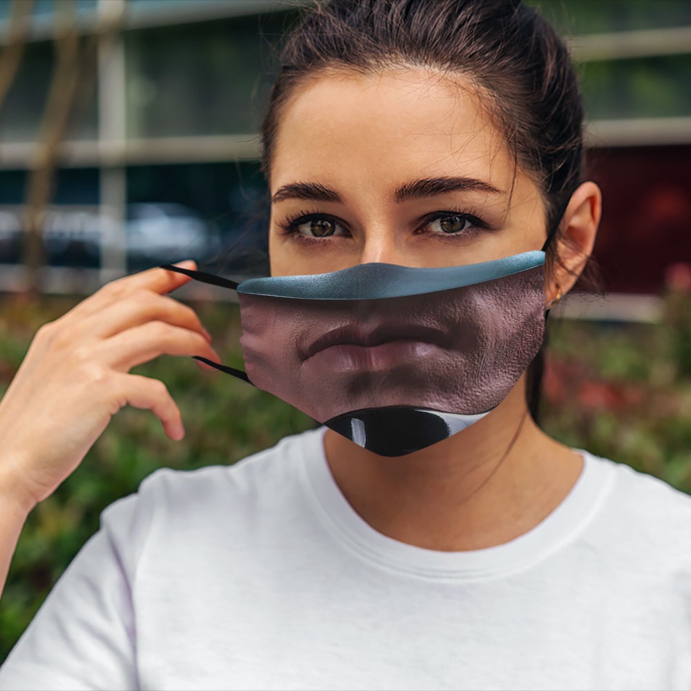 khẩu trang vải cá tính Mặt Người_1329 CARTWELL dây đeo mềm, đeo thoải mái, không đau tai, dễ thở, thoáng khí