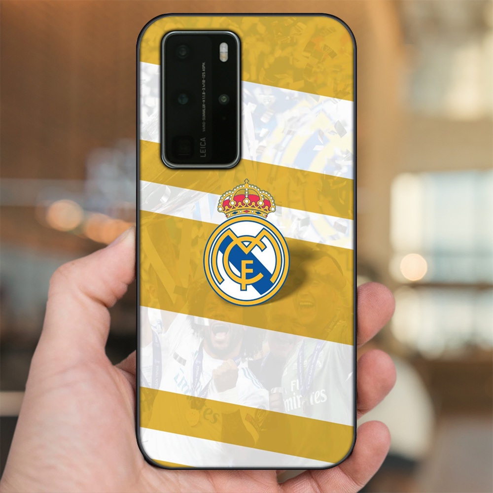 Ốp lưng Huawei P40 Pro viền đen in hình Real Madrid