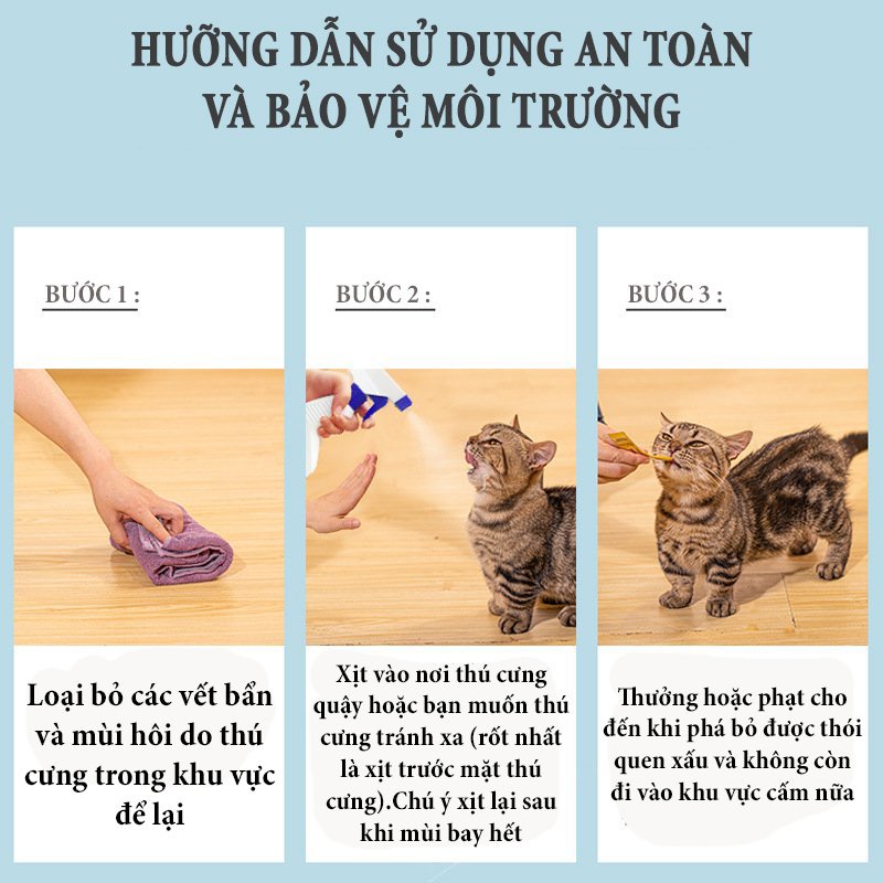 Xịt chống đi bậy cho chó mèo Daoliqi - Xịt chống cắn phá cho thú cưng 500ml