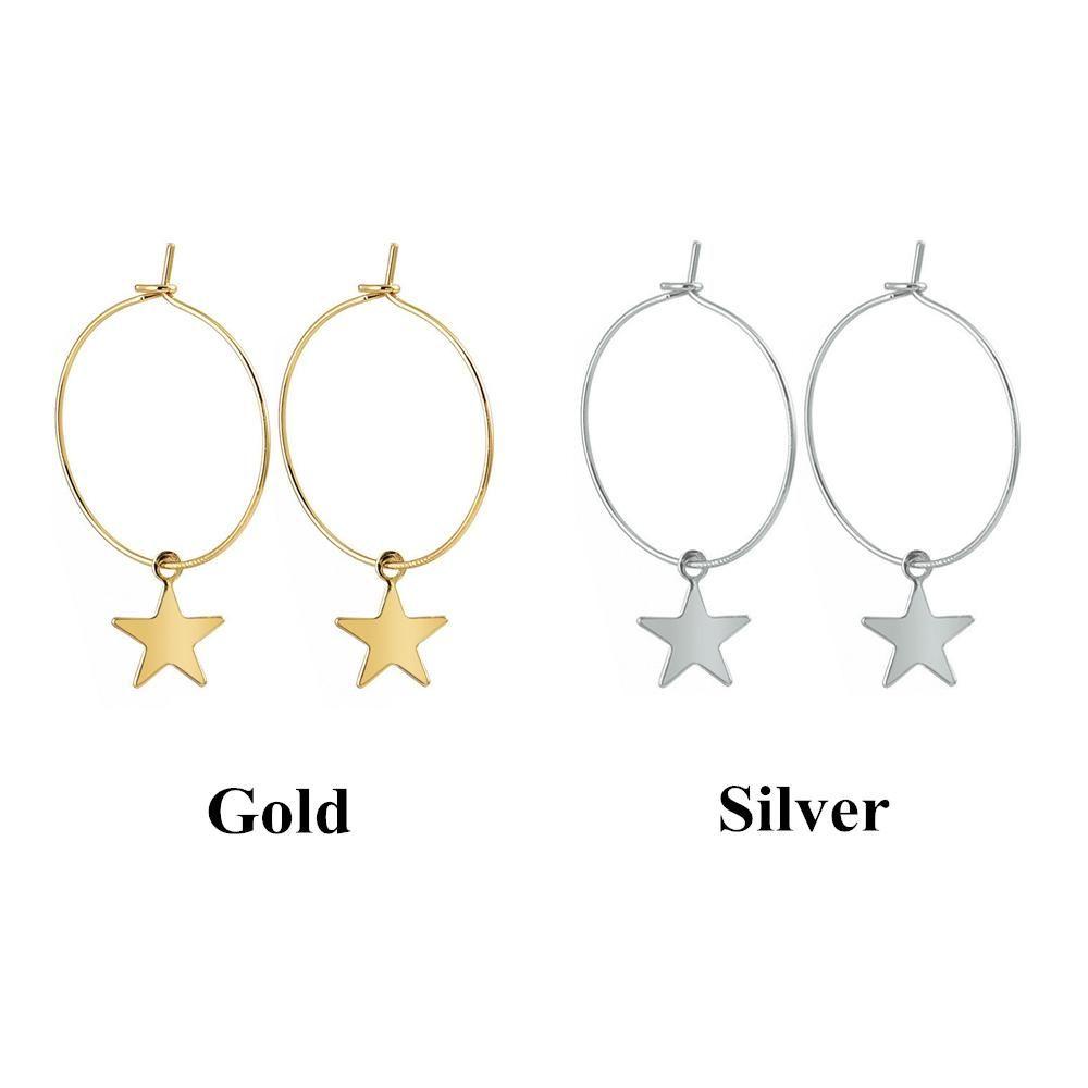 1 Đôi Bông Tai Hình Ngôi Sao Phong Cách Punk Bohemian Thời Trang Dành Cho Nữ