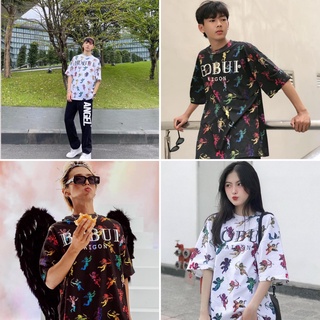 Áo thun bobui angels multicolor trắng, đen chuẩn real 100% full bọc tag