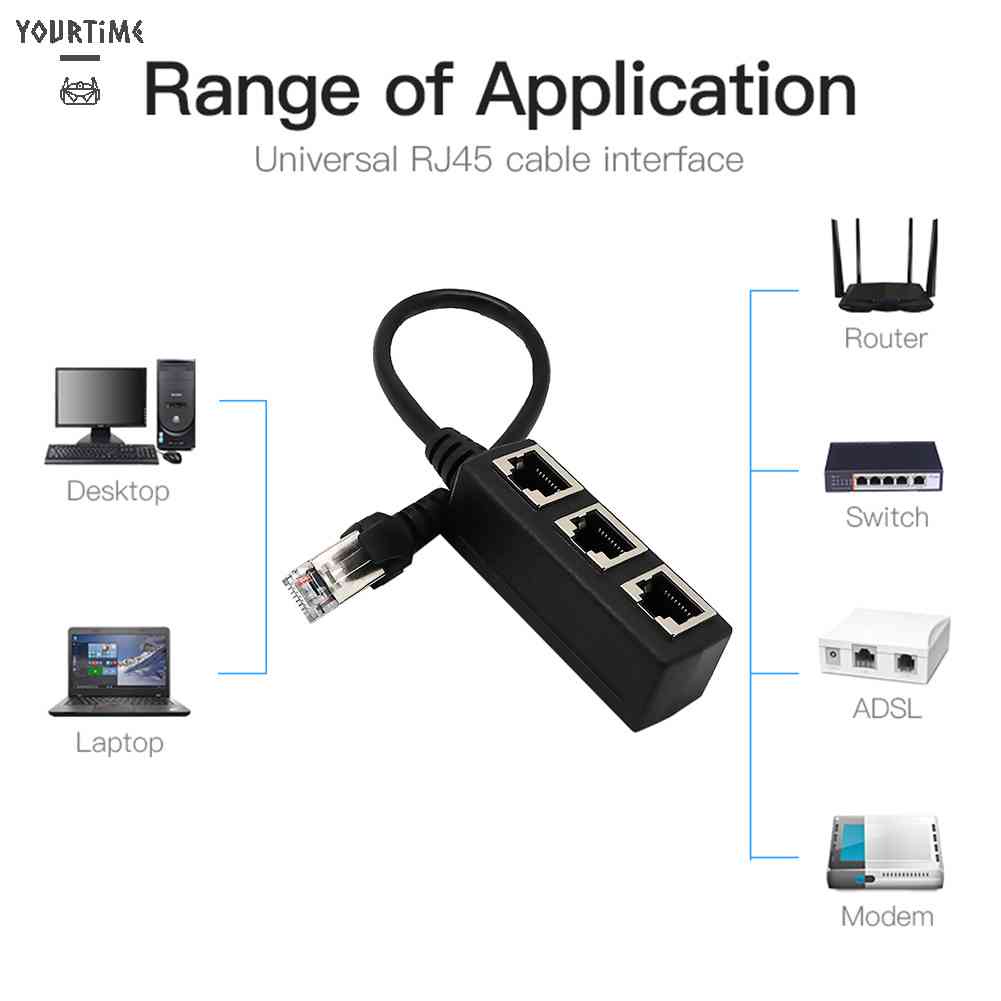 Cáp Chia Mạng LAN RJ45 3 Đầu Âm Chất Lượng Cao
