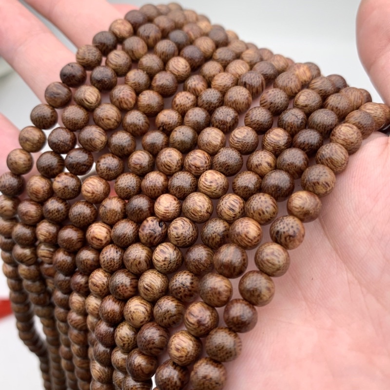 Vòng Tay Trầm Hương Mùi Thơm Tự Nhiên Chuỗi Tràng 108 Hạt Trầm Tốc - No Box