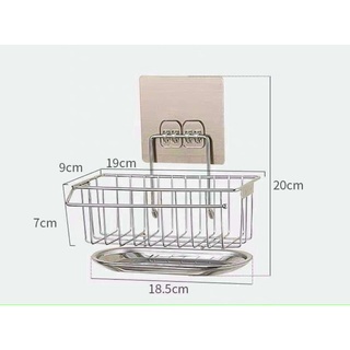 Giá inox để giẻ rửa bát có khay hứng