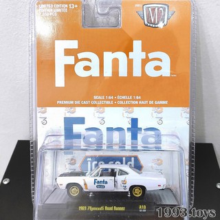 Xe mô hình 1:64 m2 machines - fanta ice cold - 1969 plymouth road runner a10 21-07