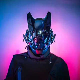Dyi Handmade Cyberpunk Mặt nạ Cosplay Ninja Mask Thiết bị khoa học viễn tưởng cơ khí cho lễ hội Dj và bữa tiệc