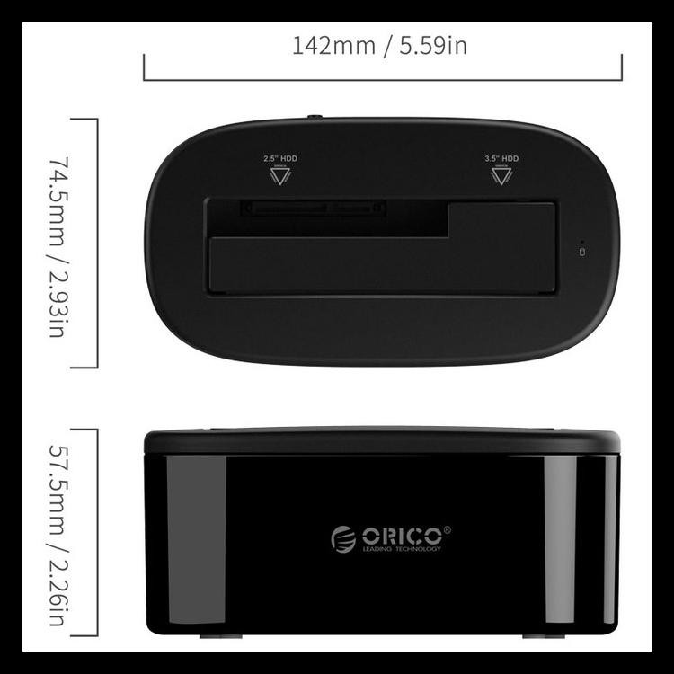 Vỏ Ổ Cứng Orico 6218us3 2.5 / 3.5 Inch Hdd / Ssd 1 Bay Code 888 | BigBuy360 - bigbuy360.vn