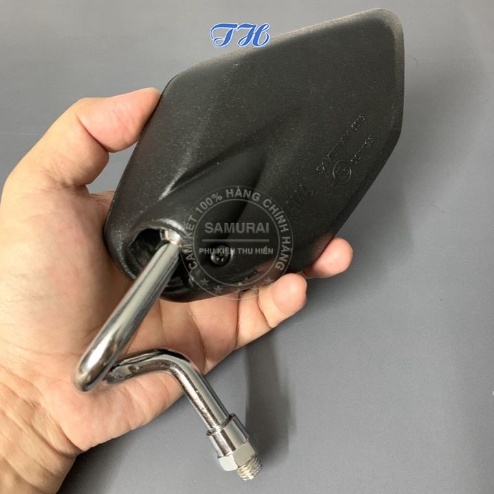 Kính xe máy thời trang mini, gương chiếu hậu mẫu chân kính cong chân inox chân đen mẫu yamah ( đọc hướng dẫn )