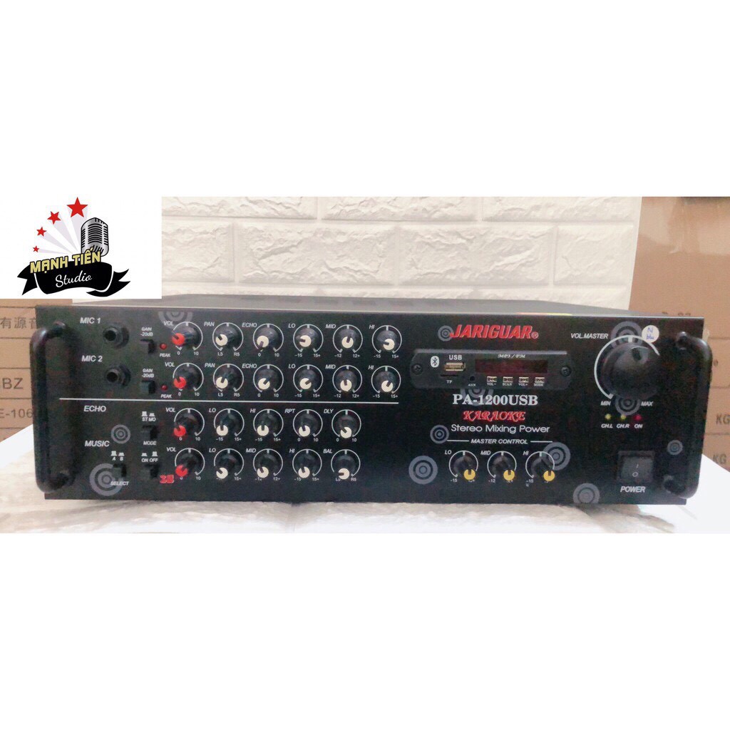 Amply JARGUAR PA-1200 USB, công suất cao, kết nối dàn loa karaoke cho ra âm thanh tuyệt đỉnh