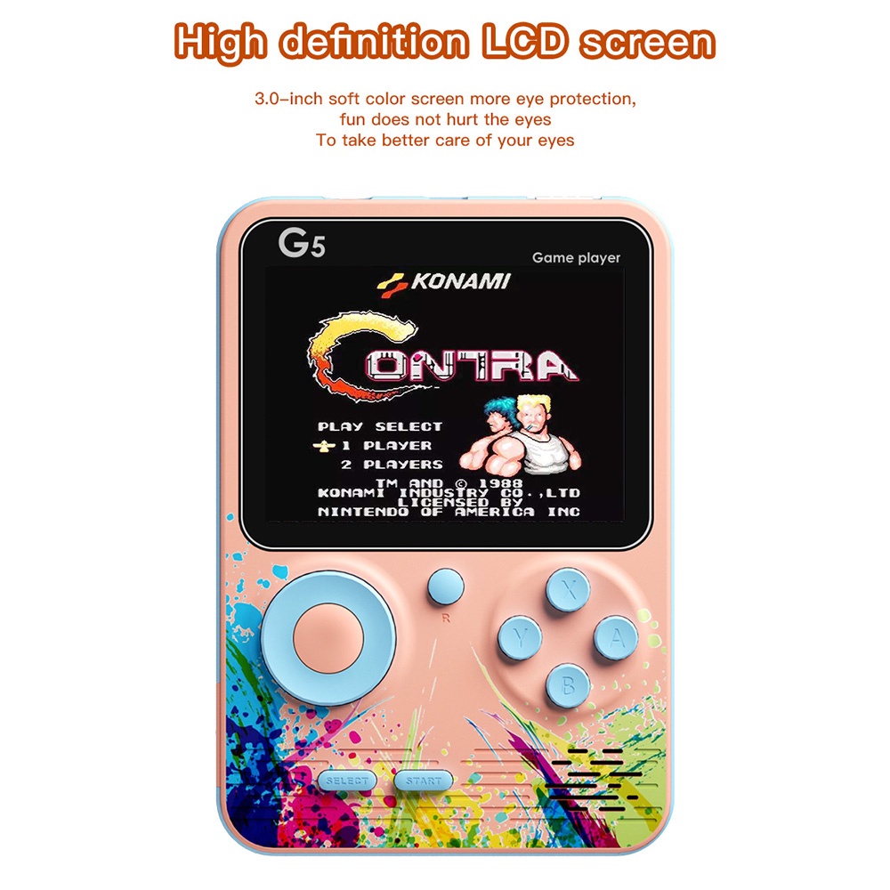 Máy Chơi Game Cầm Tay G5 Màn Hình 3.0 inch Tích Hợp 500 Trò Chơi Cổ Điển