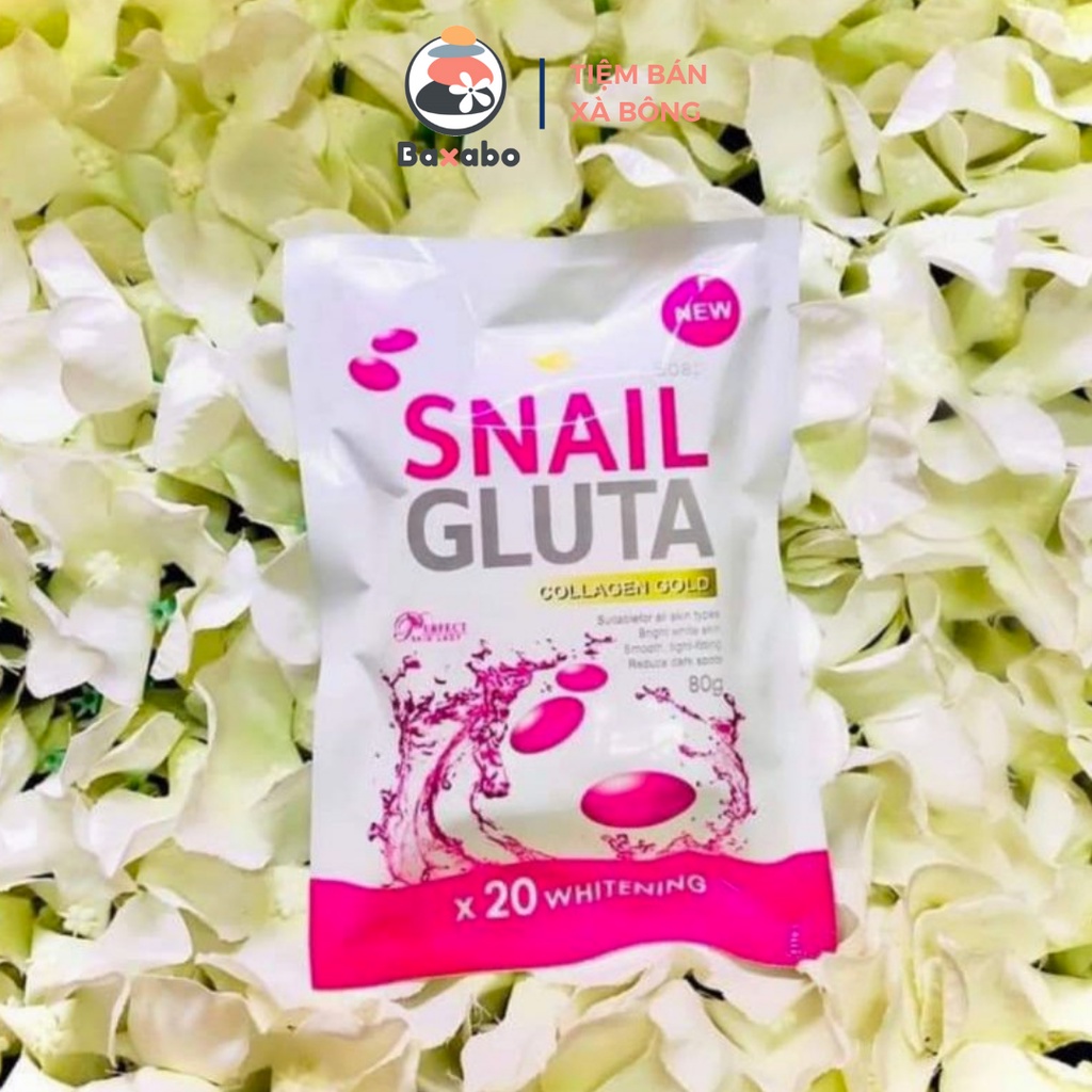 XÀ PHÒNG TRẮNG DA SNAIL GLUTA COLLAGEN THÁI LAN 80GR - XÀ PHÒNG DƯỠNG TRẮNG DA ỐC SÊN GLUTA COLLAGEN
