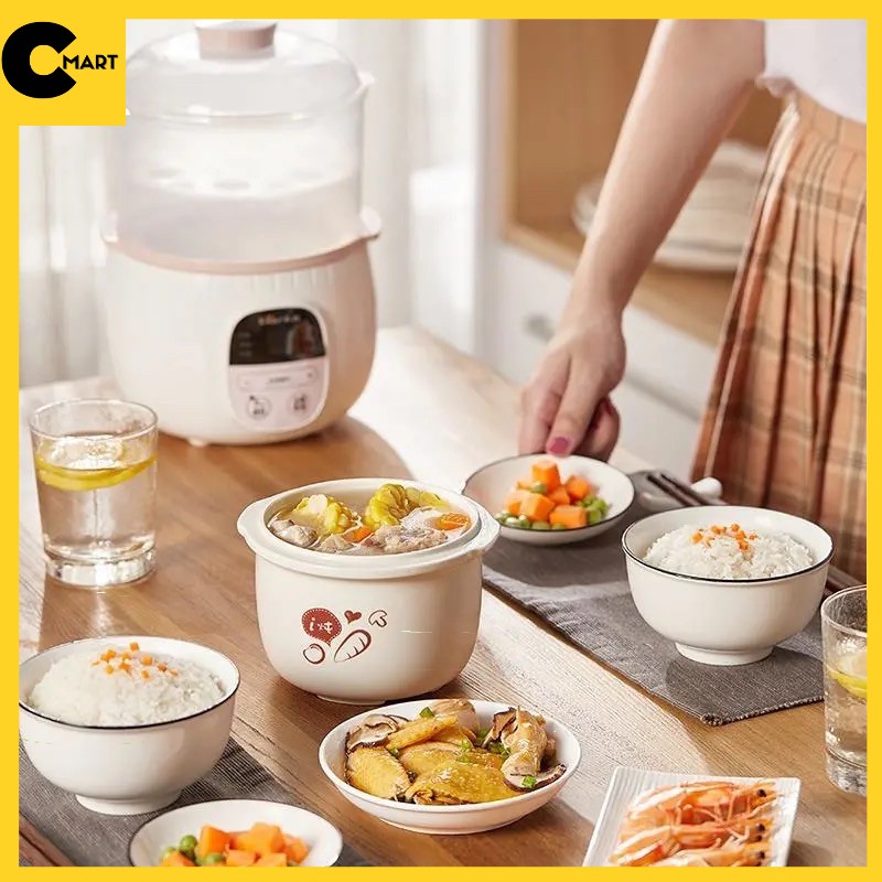 Nồi hầm cháo chậm đa năng kèm lồng hấp Bear DDZ-B08C1 [CMART_GIA DỤNG TIỆN ÍCH]