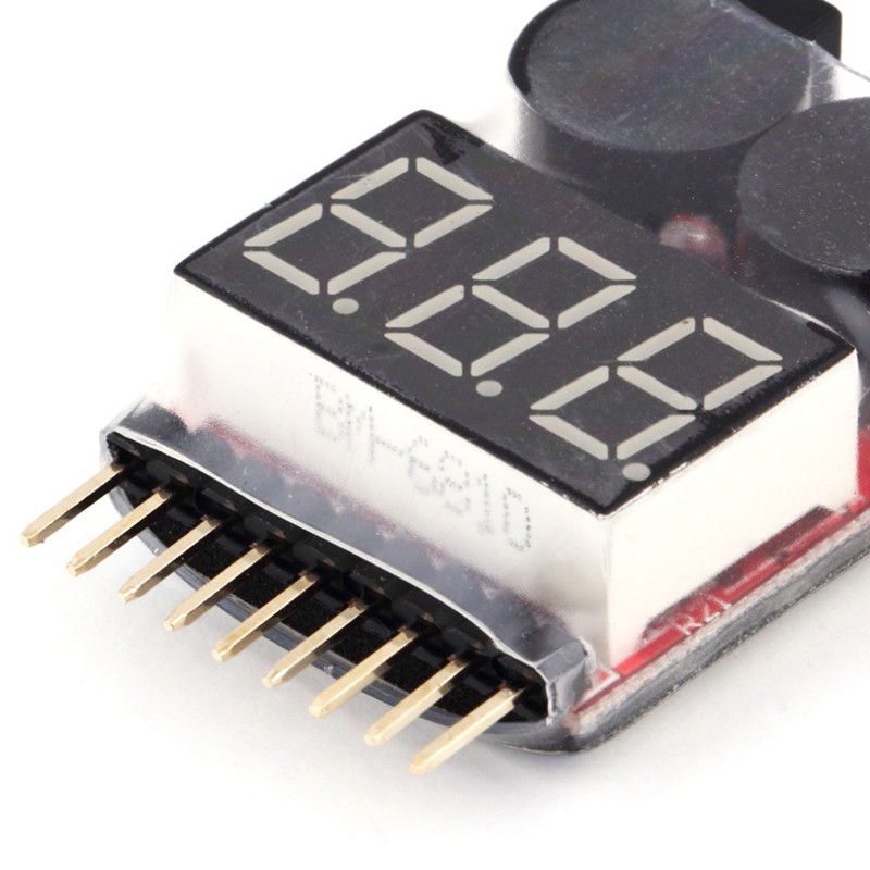 Set 1 / 2 Thiết Bị Kiểm Tra Điện Áp Pin lithium 1-8S Phù Hợp Với Tàu Thuyền Điều Khiển Từ Xa