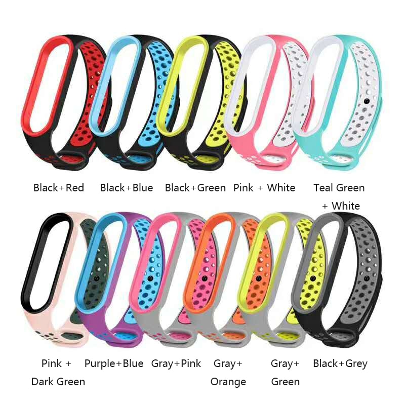 Dây Đeo Thay Thế Bằng Silicone + Miếng Dán Màn Hình Cho Đồng Hồ Thông Minh Mi Band 5