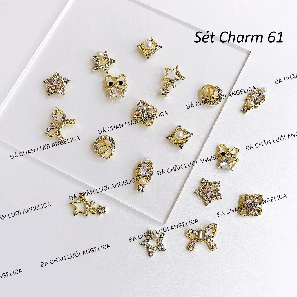 Set Charm Nail 18 Viên Ánh Vàng, Ánh Bạc Đính Móng_Mã: SC_ANGELICA