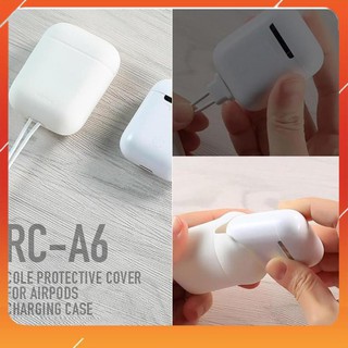 Bao case silicon cho tai nghe Apple Airpods hiệu Remax kiêm dây sạc (chống sốc, va đập) - hàng chính hãng