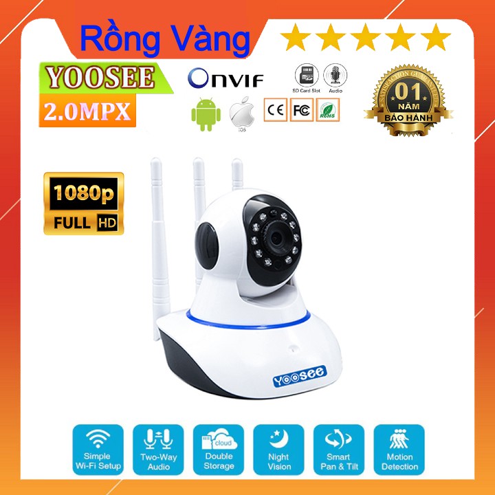 Camera Giám Sát YOOSEE 3 Râu 360 ĐỘ 1080P Siêu NÉT Siêu KHẺO