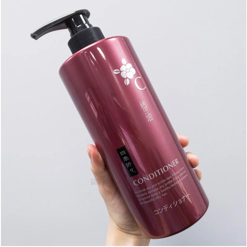 Dầu Xả Dưỡng Tóc Óng Mượt Chiết Xuất Hoa Trà Shikioriori Tsubaki Conditioner 600ml