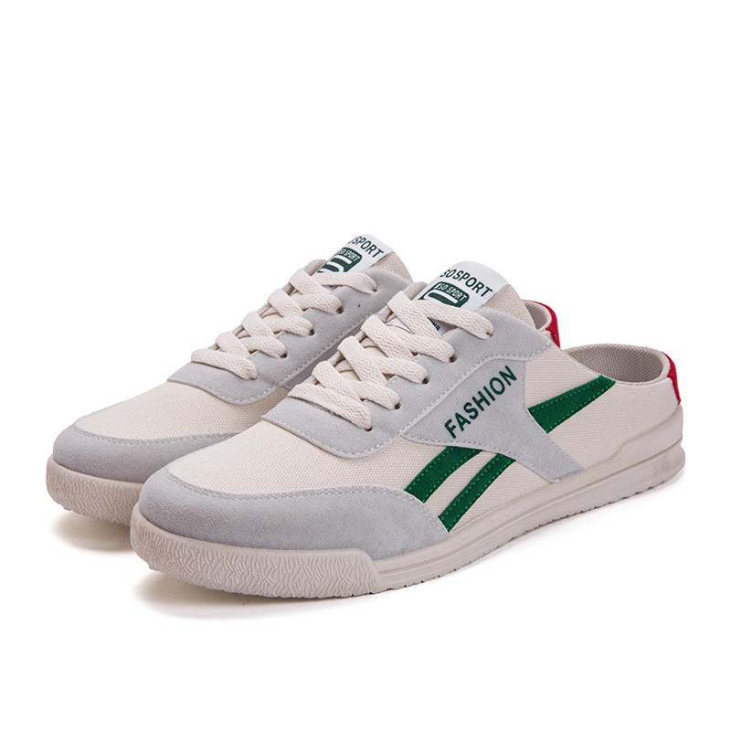 Dép lười bít mũi không gót bằng vải canvas hợp thời trang dễ phối đồ cho nam | BigBuy360 - bigbuy360.vn