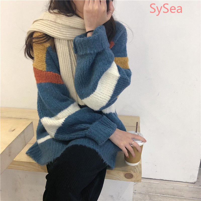 Áo Khoác Tay Dài Hoạ Tiết Kẻ Sọc Thiết Kế Dáng Rộng Thoải Mái