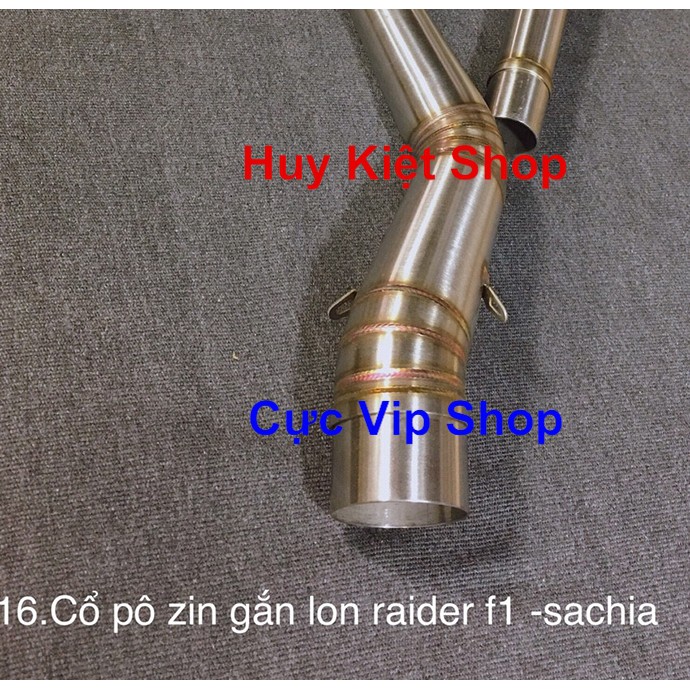 Cổ Pô Zin Raider Fi - Satria Gắn Lon Pô Độ Inox 304 MS2218