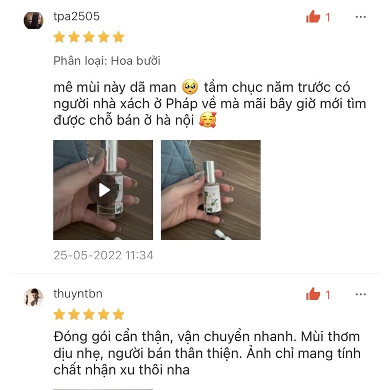 Nước hoa Pháp Fragonard hương hoa bưởi và hương hoa hồng 20ml đủ bill Pháp