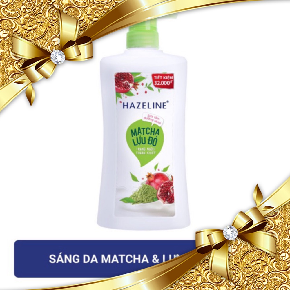 Sữa Tắm Hazeline 670ml Matcha &amp; Lựu Đỏ (Xanh)